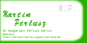 martin perlusz business card